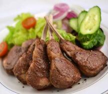 Шашлык из бараньей корейки