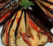 Хвост павлина из баклажанов