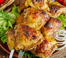 Шашлык из куриного бедра на кости