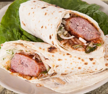 Люля-кебаб из индейки в лаваше