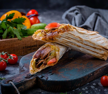 Шаурма с телятиной на углях