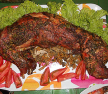 Запеченный кролик в духовке целиком