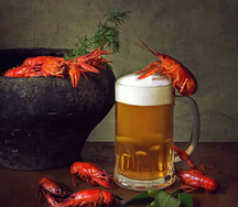 Вареные раки к пиву