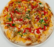 Курица с грибами и сладким перцем