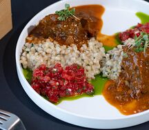 Томленая говядина с полбой