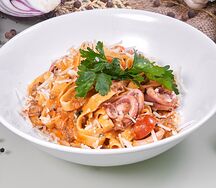 Фетучини с морепродуктами