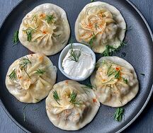 Манты с говядиной