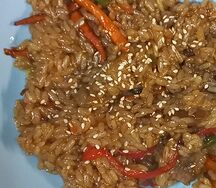 Вок с рисом с овощами