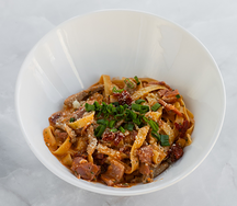 Паста свинина с беконом и вяленными томатами (острая)