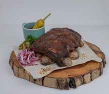 Запеченные свиные ребрышки барбекю