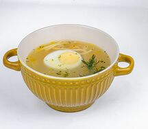 Куриная лапша с яйцом