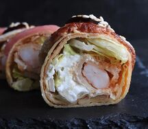 Ролл в с креветкой и угрем без риса