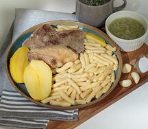 Галушки с говядиной