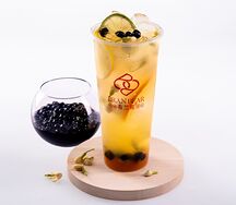 Летний чай с тапиокой и цитрусами