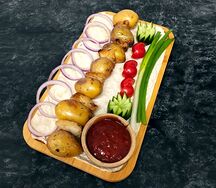 Шашлык из курдюка с картофелем