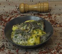 Рыба с картофелем в собственном соку