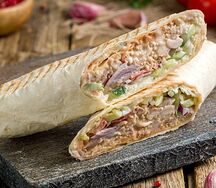 Шаурма в обычном лаваше