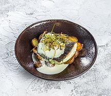 Филе палтуса с молодым картофелем