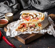 Шаурма свинина и курица на углях