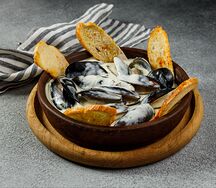 Мидии в Сливочном соусе