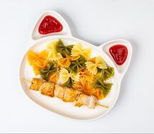Макароны с шашлычком
