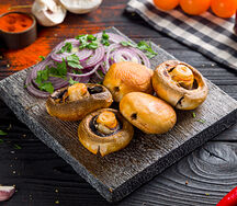 Шампиньоны на мангале