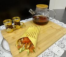Шаурма в сырном тортилье