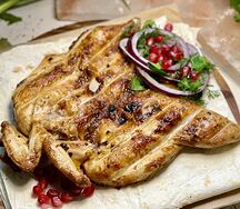 Цыпленок корнишон на углях