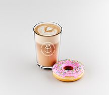 Кофе и пончик
