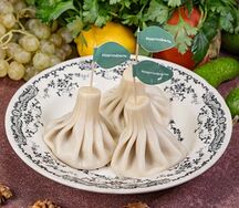 Хинкали с картофелем и зеленью