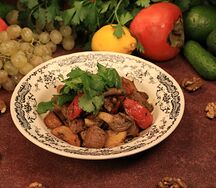 Оджахури из свинины с деревенским картофелем