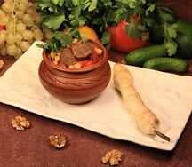 Бозбаш из говядины с нутом из дровяной печи