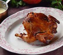Цыпленок, фаршированный грибами