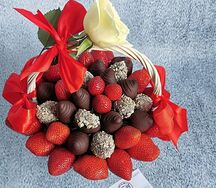 Корзина S с розой