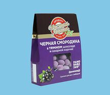 Черная смородина в темном шоколаде и сахарной корочке
