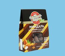 Миндаль в темном шоколаде с какао и корицей