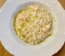 Ризотто с кальмаром и креветками