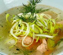 Уха из судака и форели