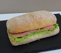 Чиабатта с красной рыбой