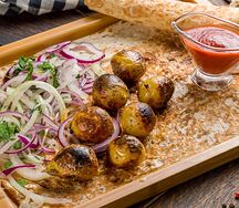 Молодой картофель с курдюком 