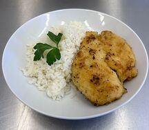 Куриный шницель с рисом