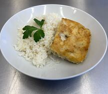 Жареная треска с рисом
