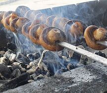 Шампиньоны на мангале