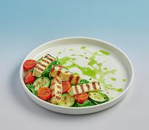 Халлуми на гриле с овощами