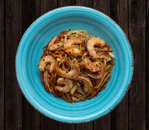 Wok с креветками