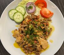 Мясо с грибами
