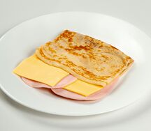 Блин двойной с ветчиной и сыром