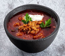 Борщ с рубленым мясом двойная порция