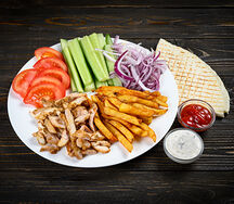 Шаверма на тарелке 2x