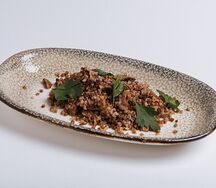 Греча с луком и грибами
